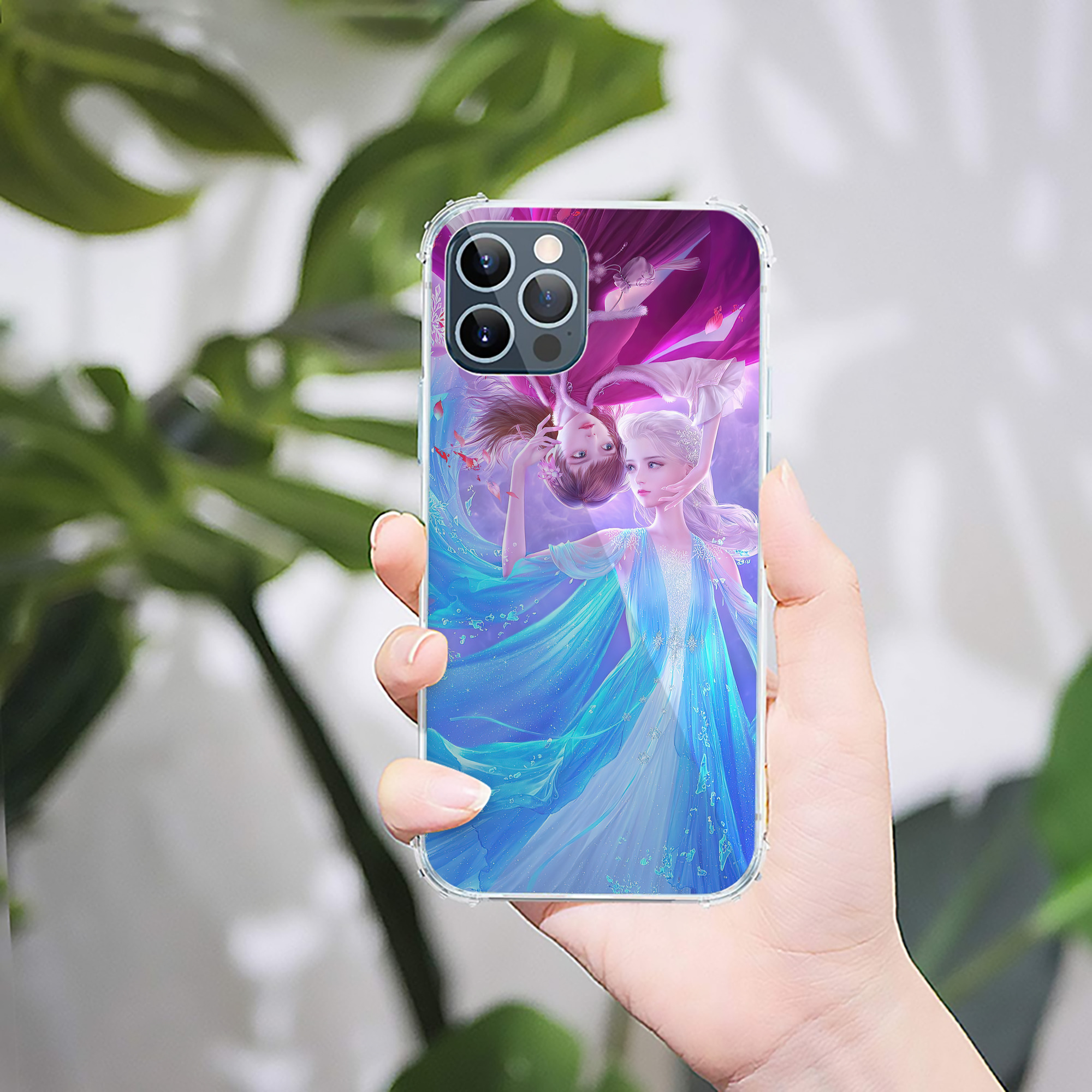 （画像用） アナと雪の女王 アンナ エルサ Frozen Anna Elsa 【iPhone 12シリーズ対応】透明スマホケース（クリアソフトケース）